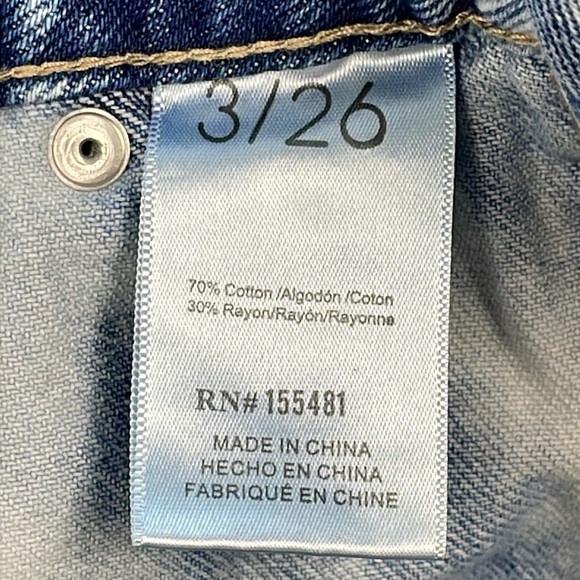 Simple Society Baggy High Rise Cargo Utility Jeans Bleach Wash Sz 3 26 - Picture 8 of 12